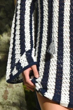 Cooper Coachella Tunic Festival Dress - White + Navy
