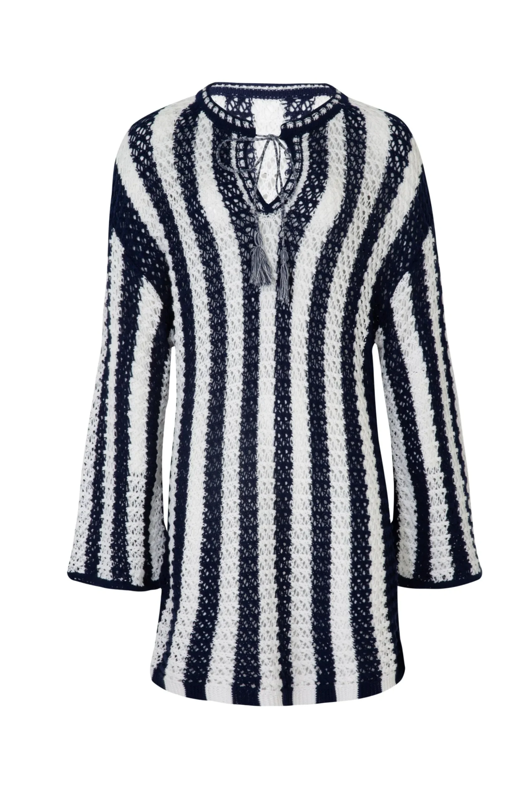 Cooper Coachella Tunic Festival Dress - White + Navy