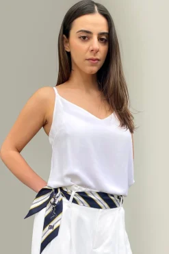 Dark Hampton X Kathryn Wilson Amalfi Silk Twillies - Deep Navy/Cream