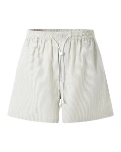 Dear Dylan Chai Stripe Toggle Short