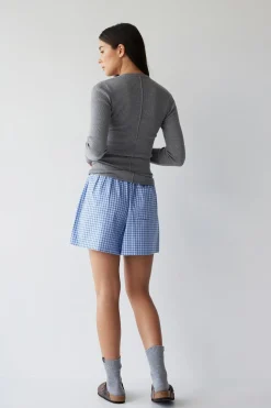 Dear Dylan Merino Long Sleeve Knit - Grey Marle