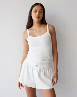 Dear Dylan Organic Babylock Boxer Short - Blanc