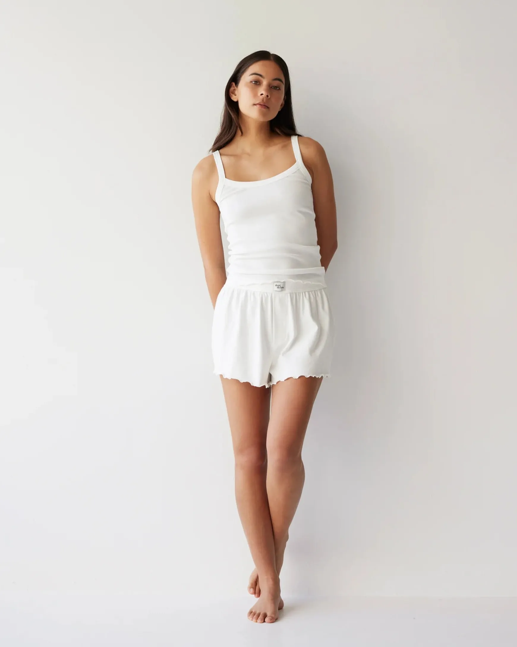 Dear Dylan Organic Babylock Boxer Short - Blanc