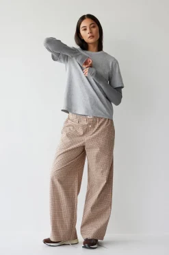 Dear Dylan Plaid Boxer Pant - Camel