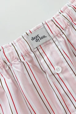Dear Dylan Stripe Boxer Short - Powder Pink