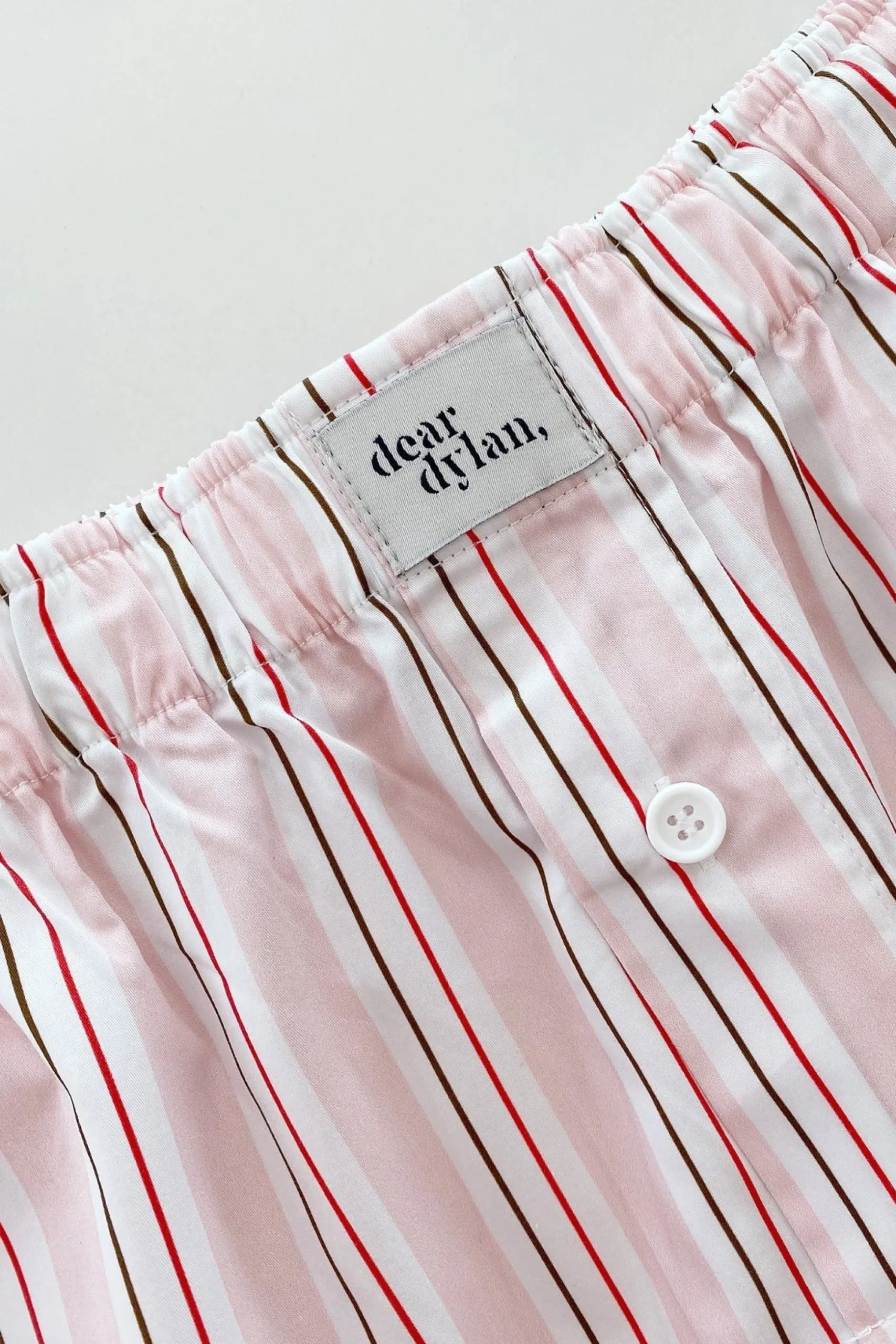 Dear Dylan Stripe Boxer Short - Powder Pink