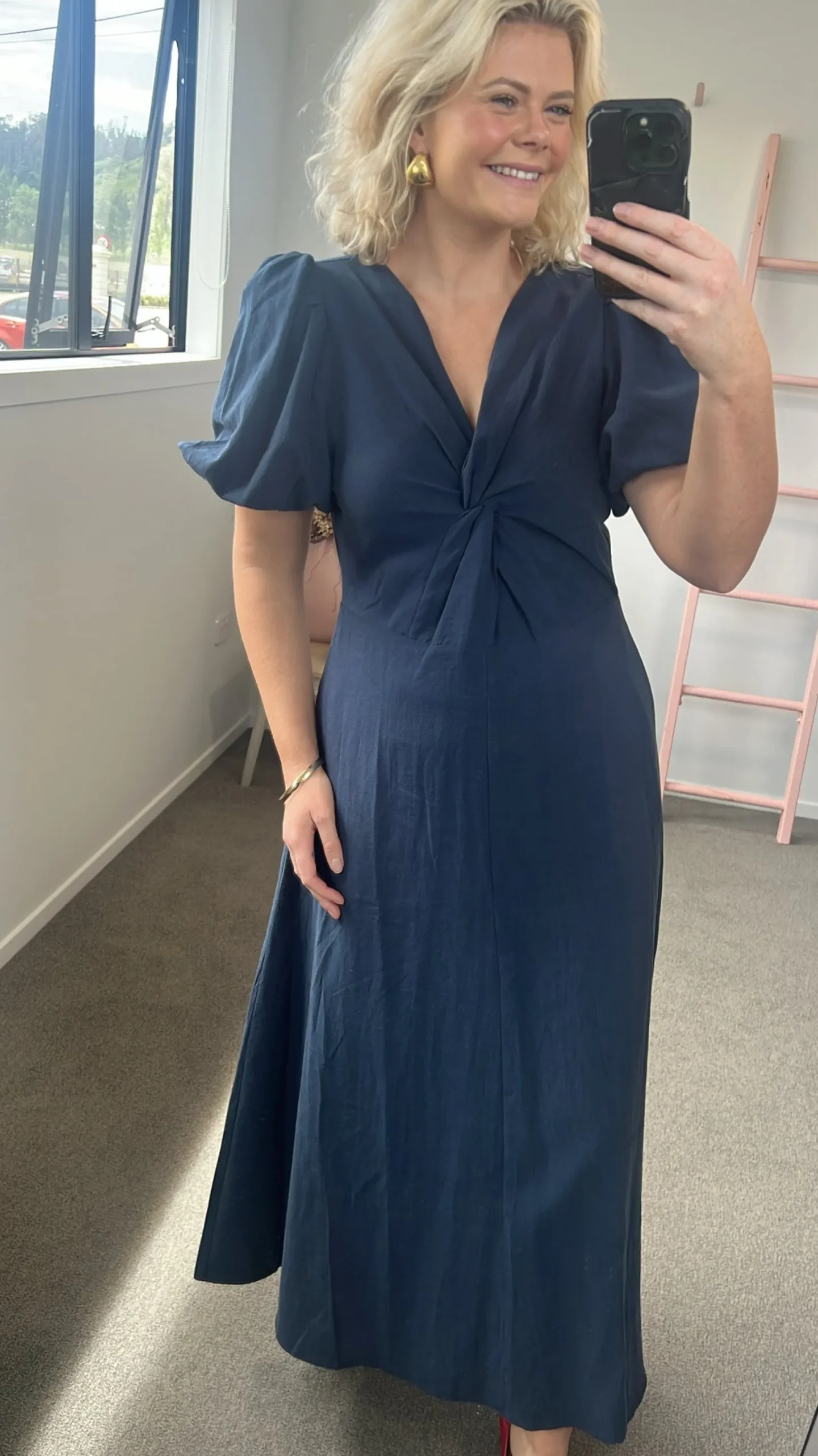 Drama The Label Halo Dress - Oxford Blue