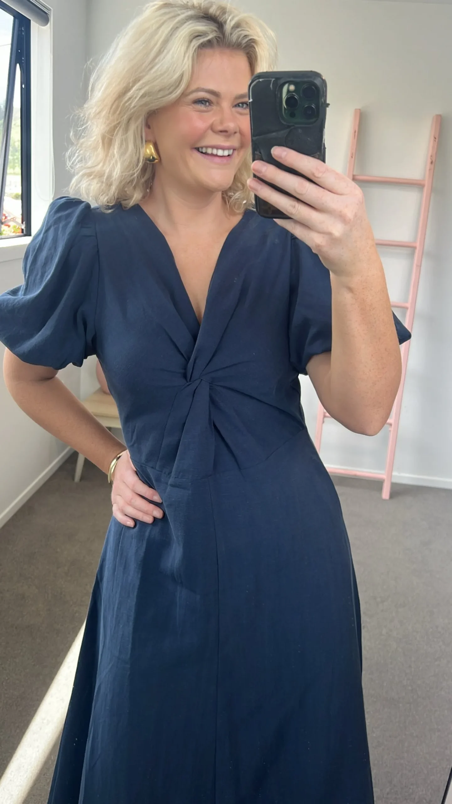 Drama The Label Halo Dress - Oxford Blue