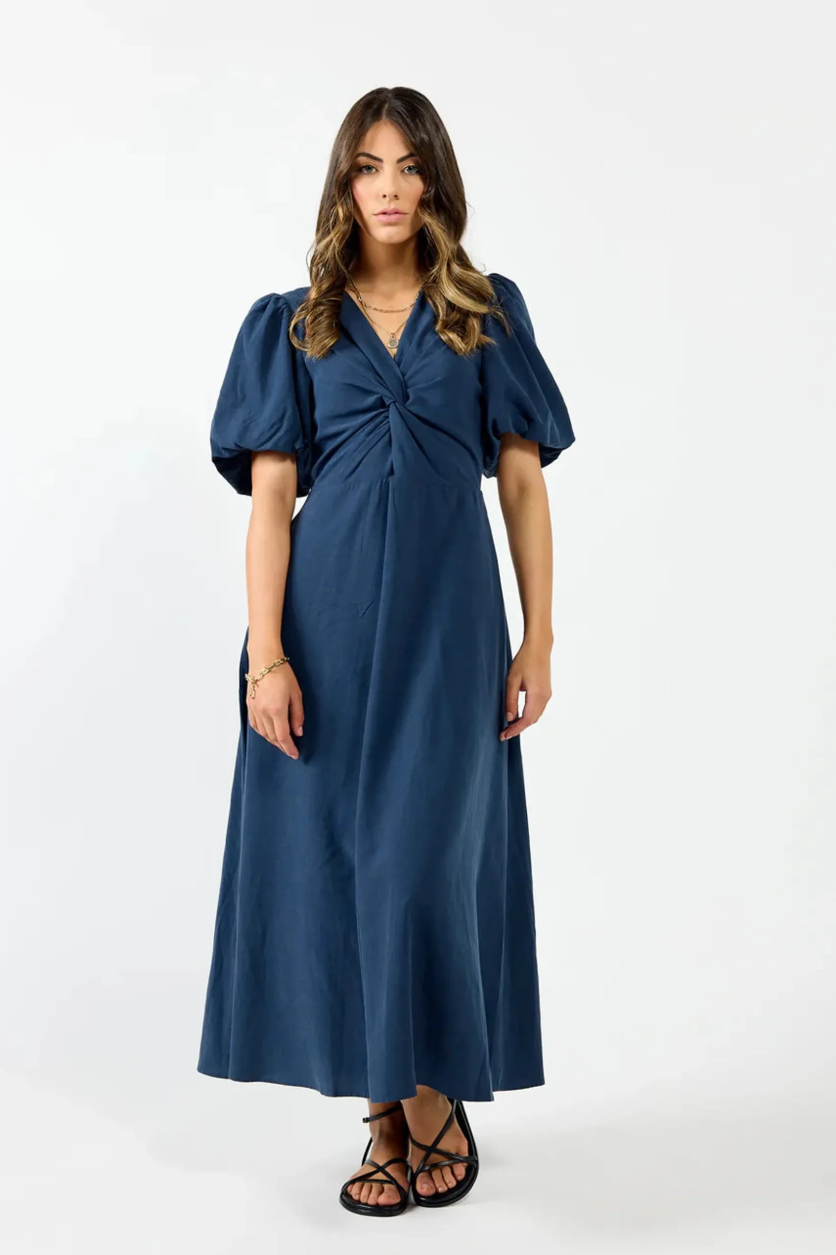 Drama The Label Halo Dress - Oxford Blue