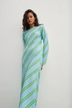 Gary Bigeni - Leong Bias Cut Stripe Dress