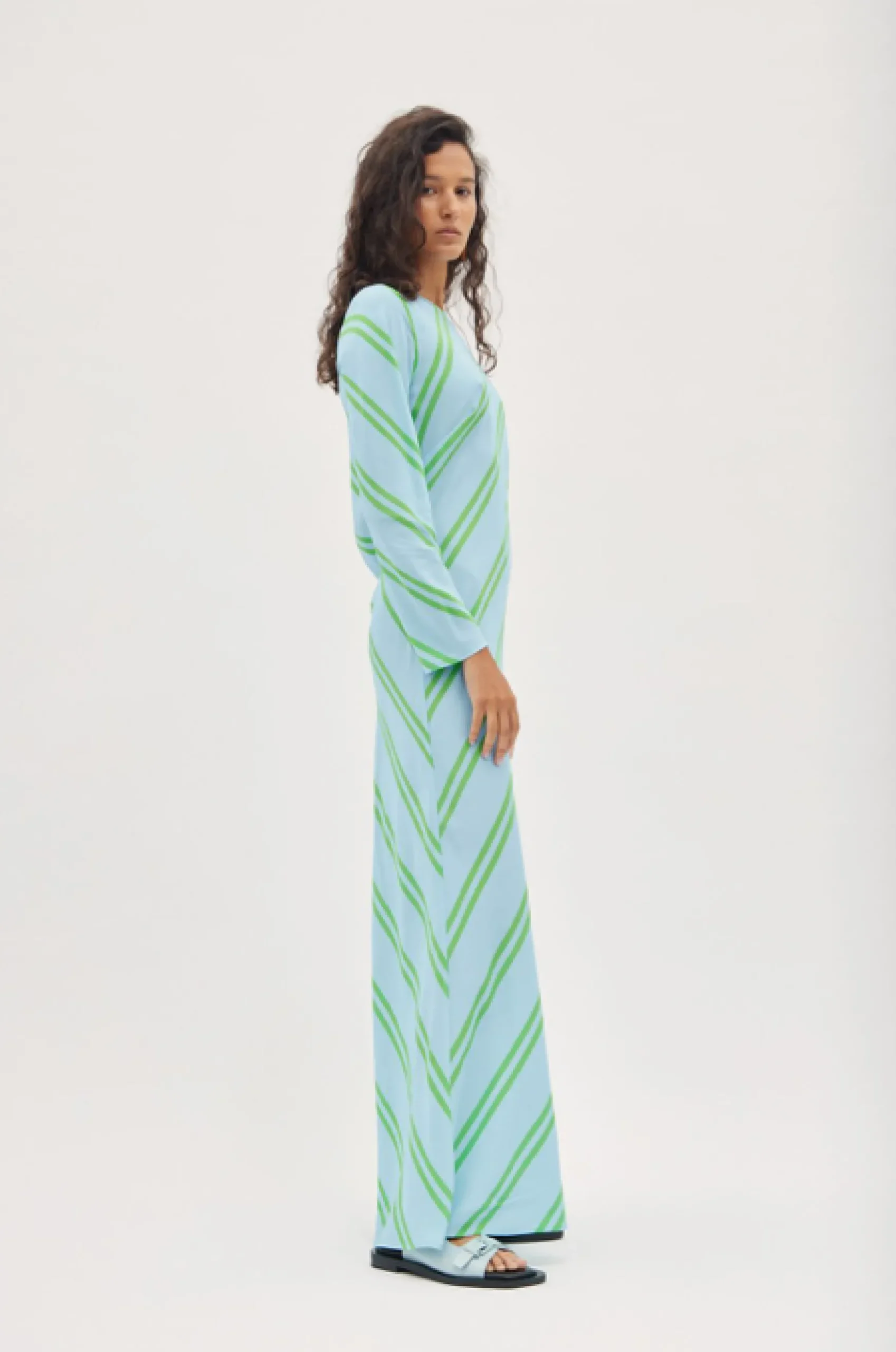 Gary Bigeni - Leong Bias Cut Stripe Dress