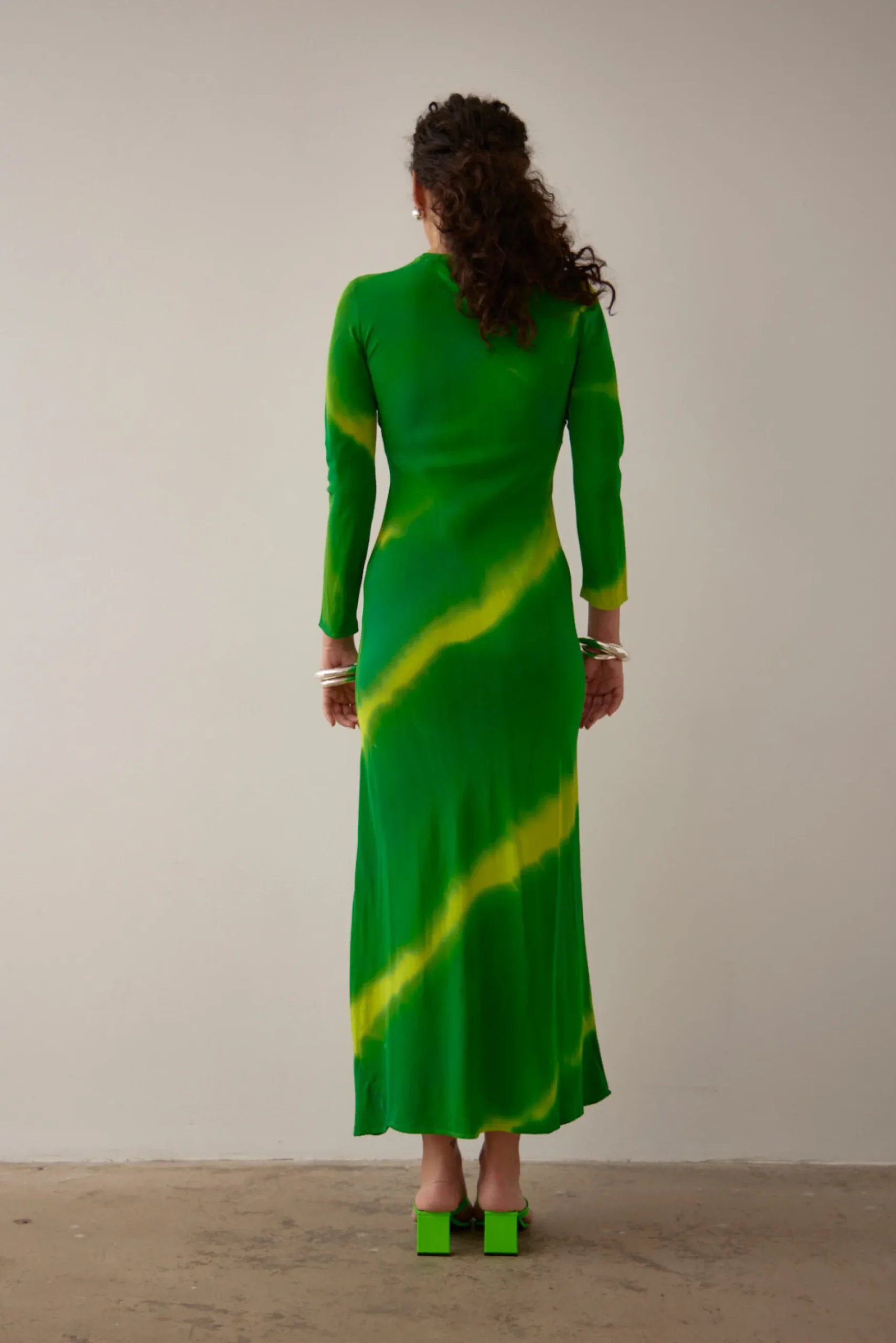 Gary Bigeni Leong Hand Painted Dress - Green