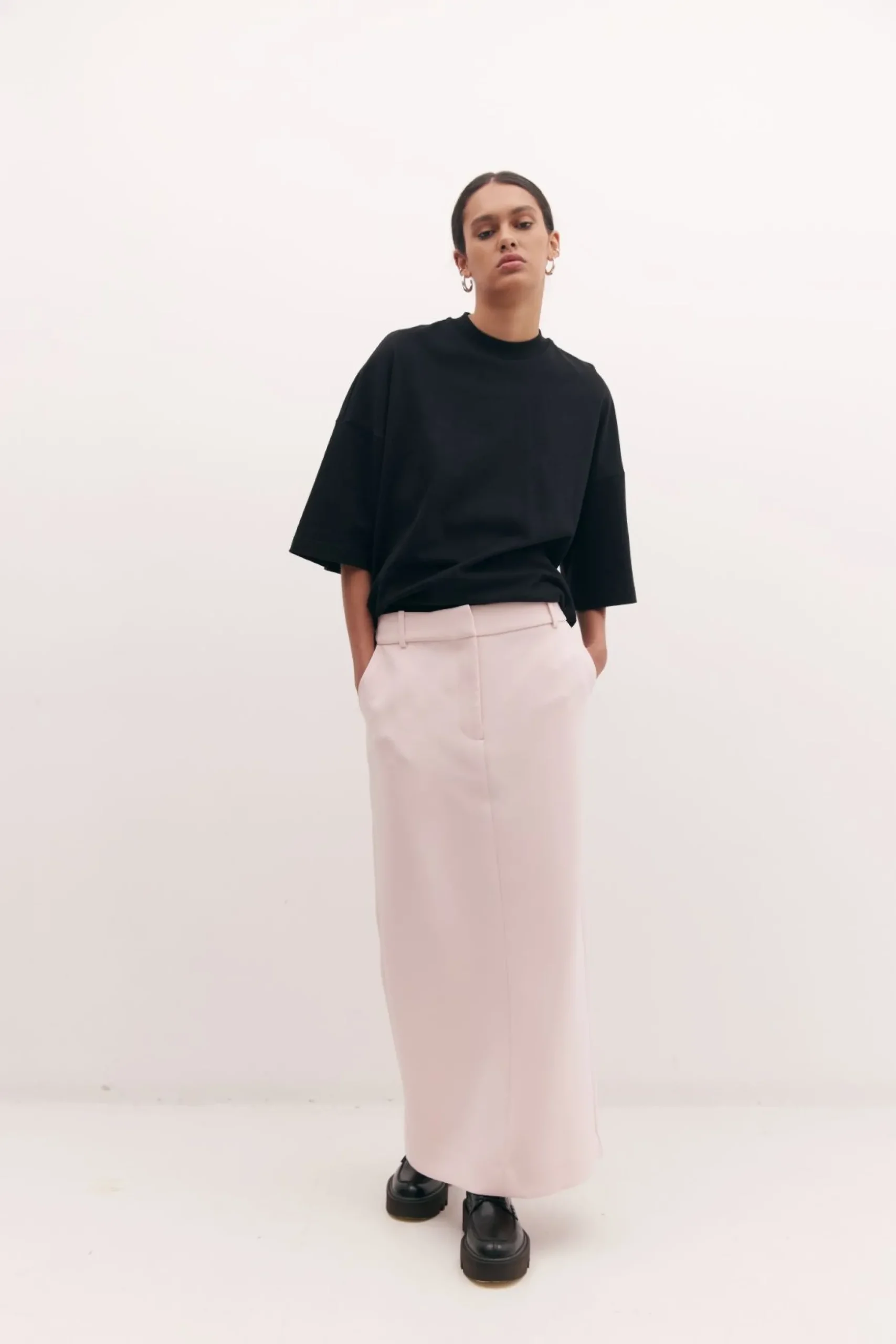 Harris Tapper Long Jas Skirt - Powder