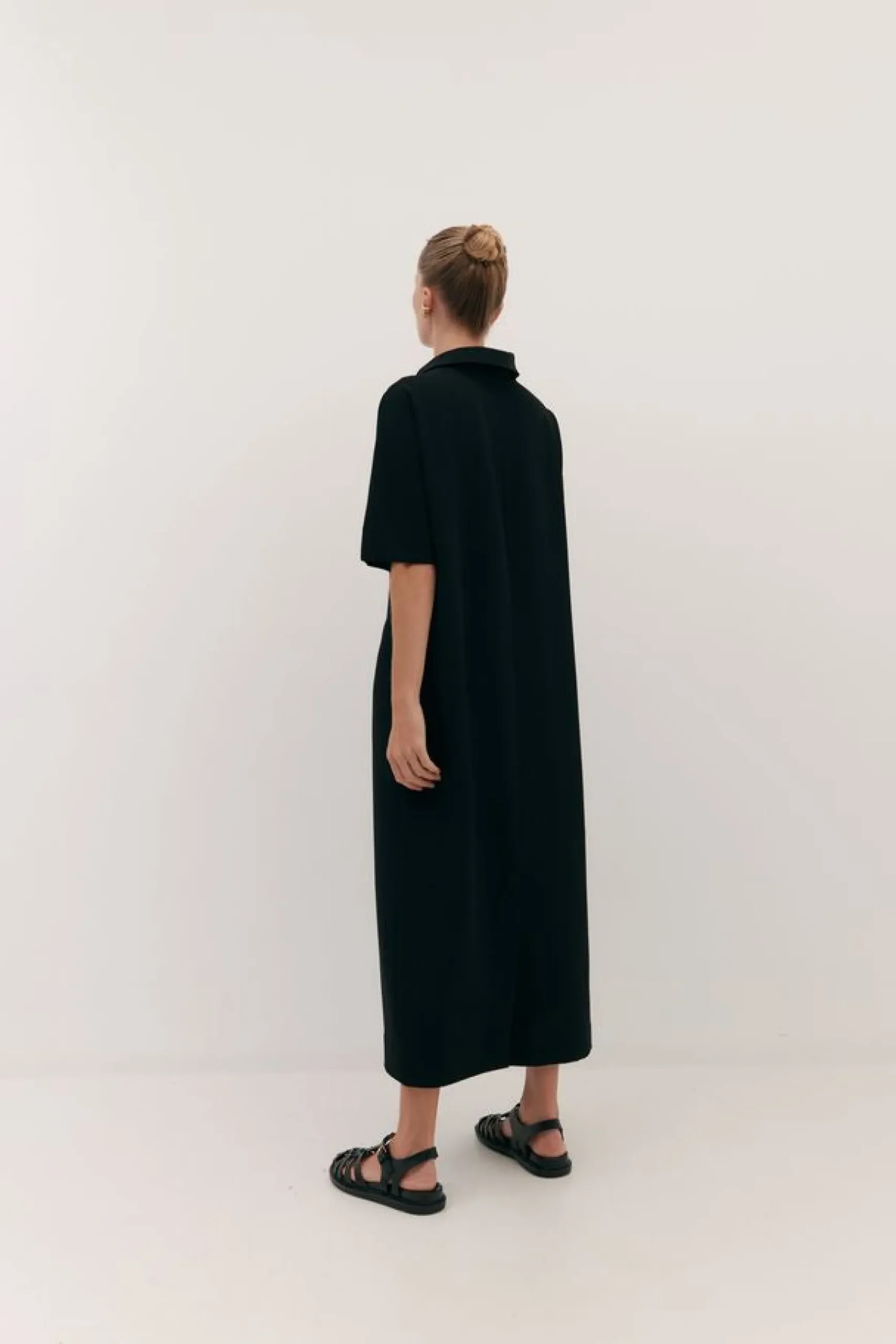 Harris Tapper Long Polo Dress - Black