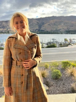 Jordan Elli Brentwood Trench Coat - Pink Check