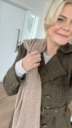 Jordan Elli Brentwood Trench Coat - Green Check