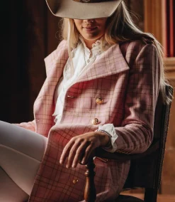 Jordan Elli Brentwood Trench Coat - Pink Check
