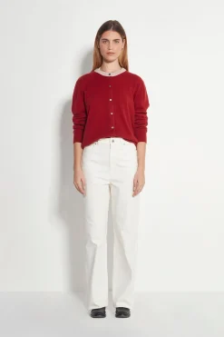 Juliette Hogan Contrast Twin Cashmere Cardi - Macaroon