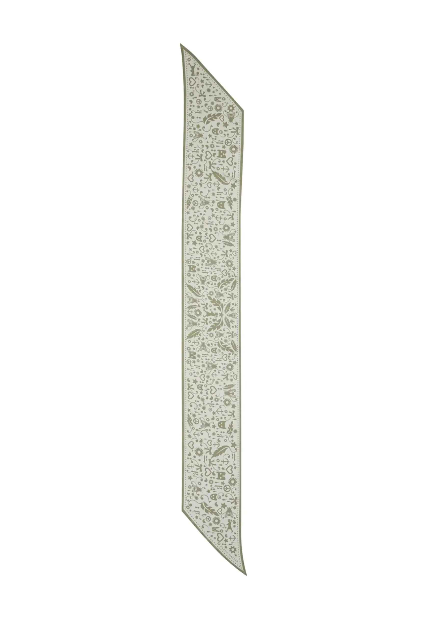 Karen Walker Filigree Sash Scarf - Cream/Olive