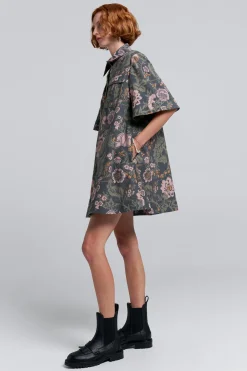Karen Walker Journey Shirt Dress - Black Multi
