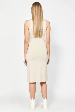 Ketz-ke Knee Length Core Slip Dress - Nude