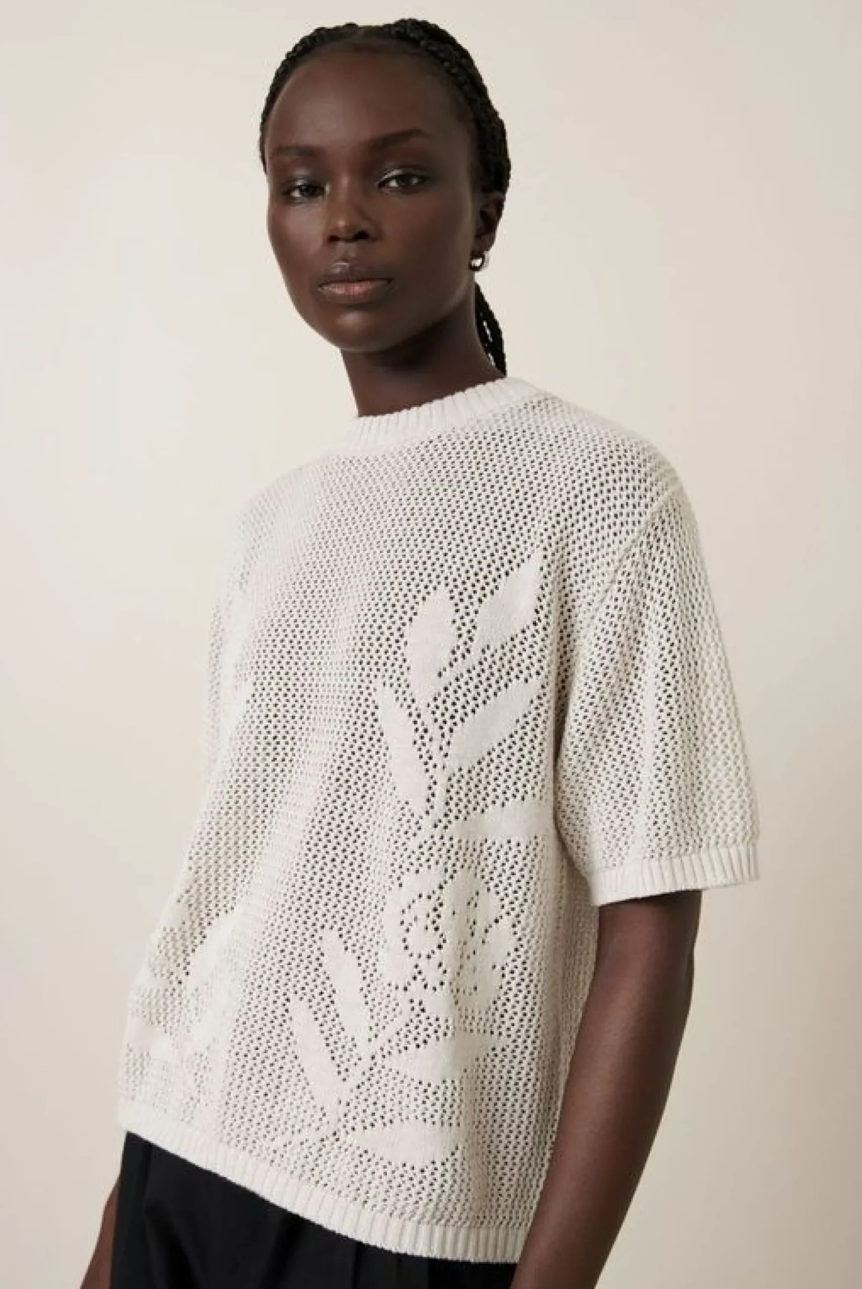 Kowtow Rosa Tee - Oat Melange Arriving 17 March