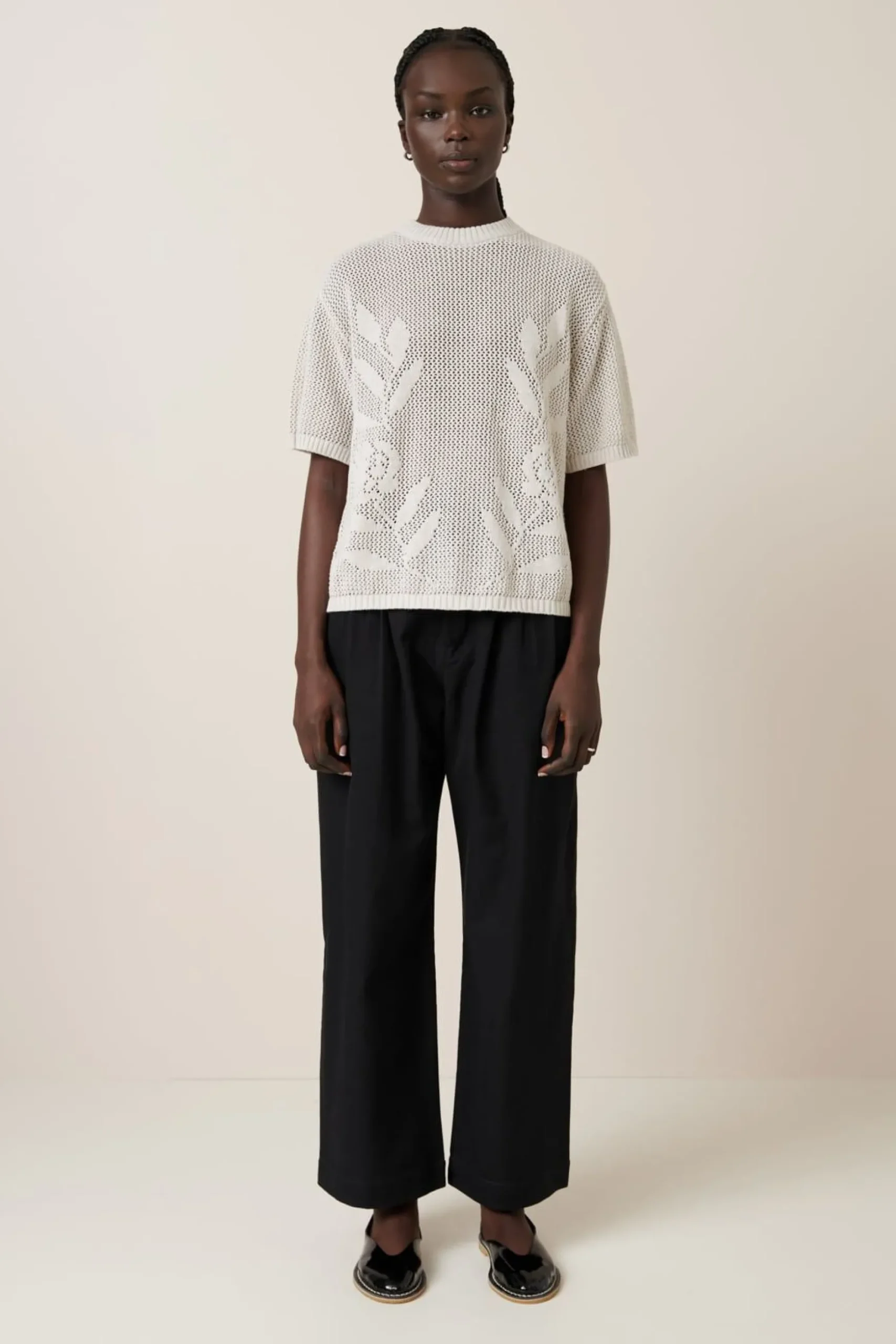 Kowtow Rosa Tee - Oat Melange Arriving 17 March