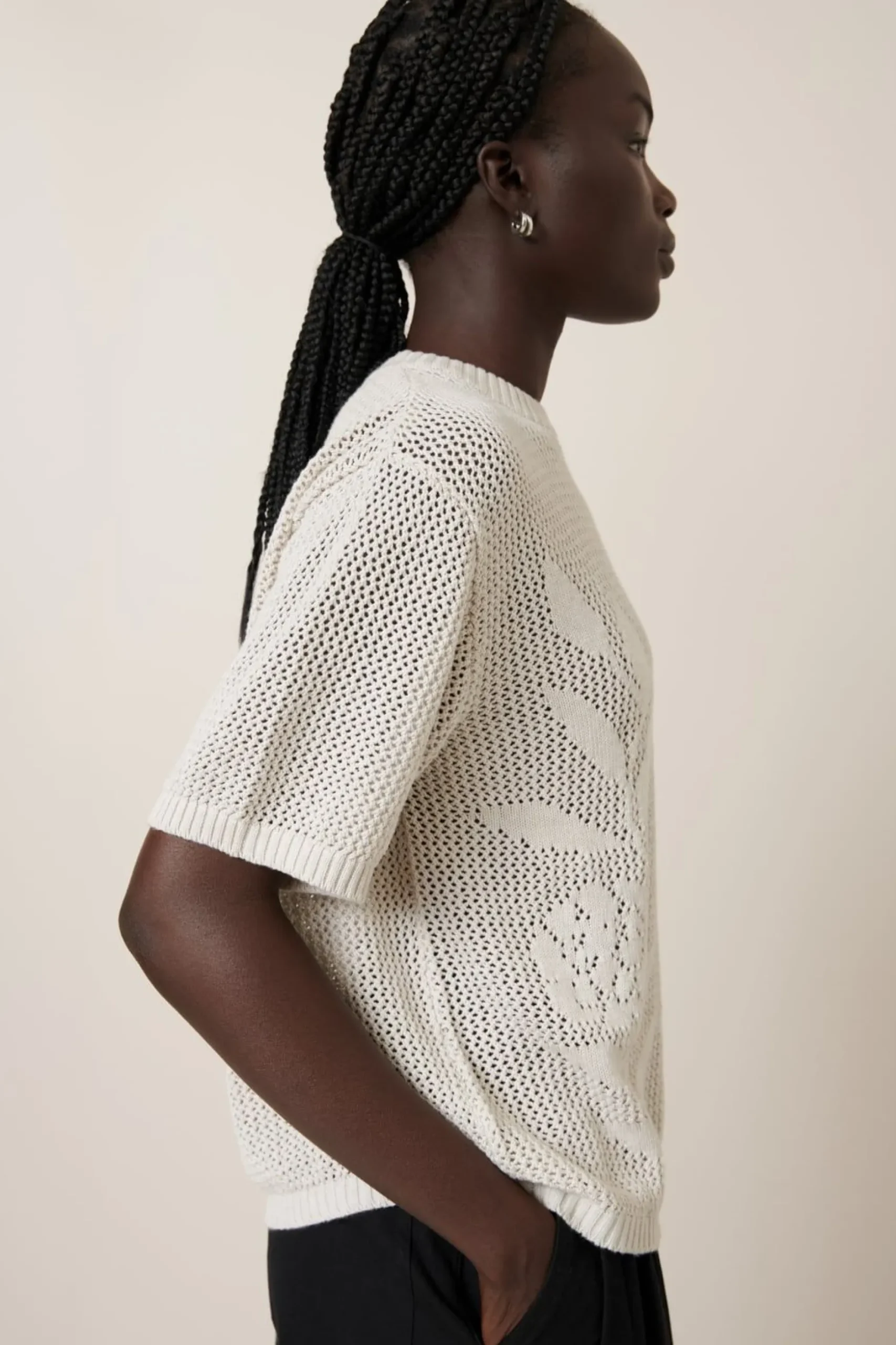 Kowtow Rosa Tee - Oat Melange Arriving 17 March