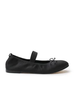 La Tribe Ballet Flat - Black Satin