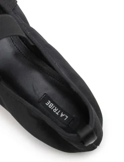 La Tribe Ballet Flat - Black Satin