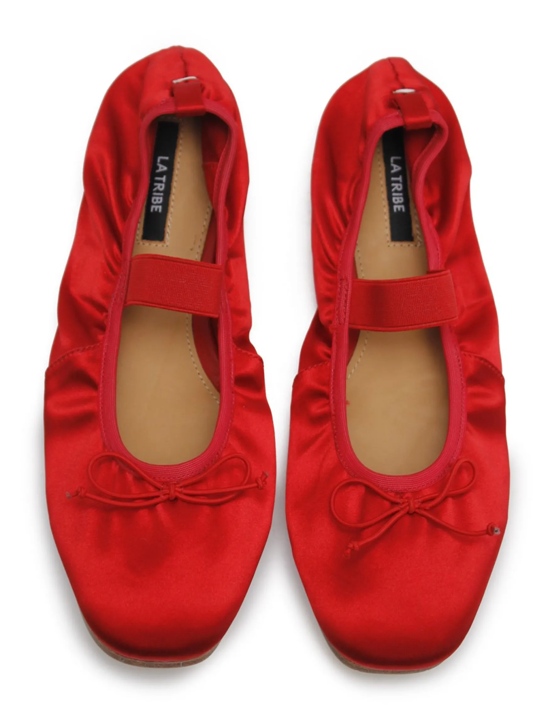 La Tribe Ballet Flat - Chili Satin