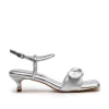 La Tribe Bow Kitten Heel - Silver