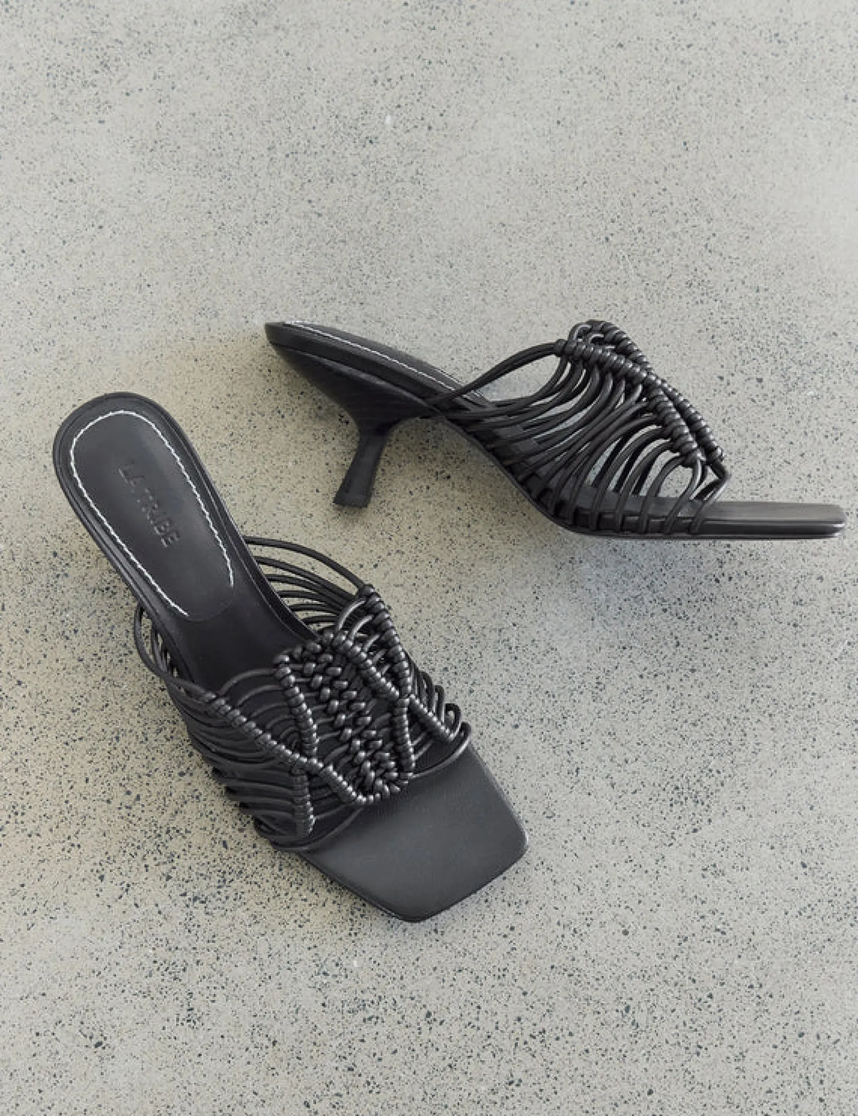 La Tribe Macrame Heel - Pepper