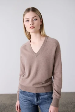 Laing Amy Cashmere V-Neck - Mink