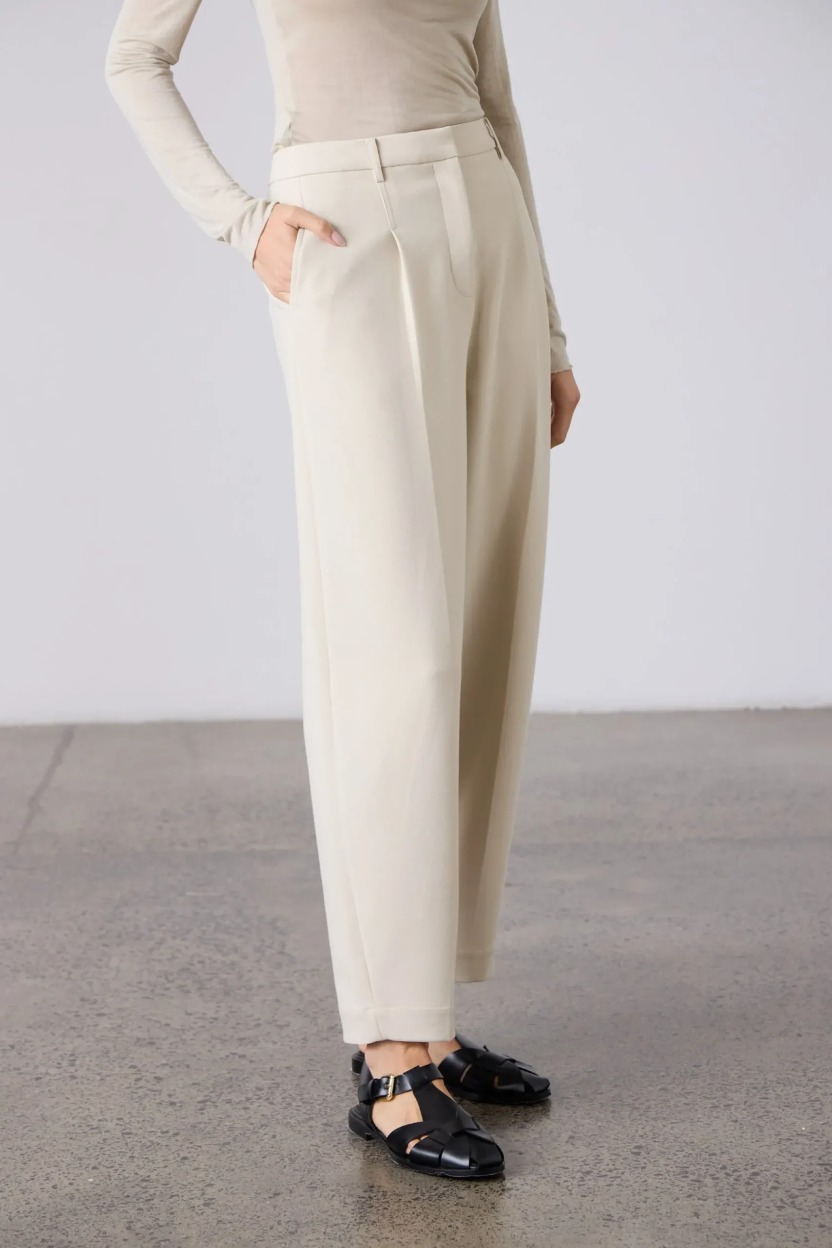 Laing Britta Barrel Leg Trouser - Bone