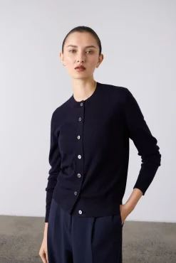 Laing Sylvia Merino Cardigan - Navy