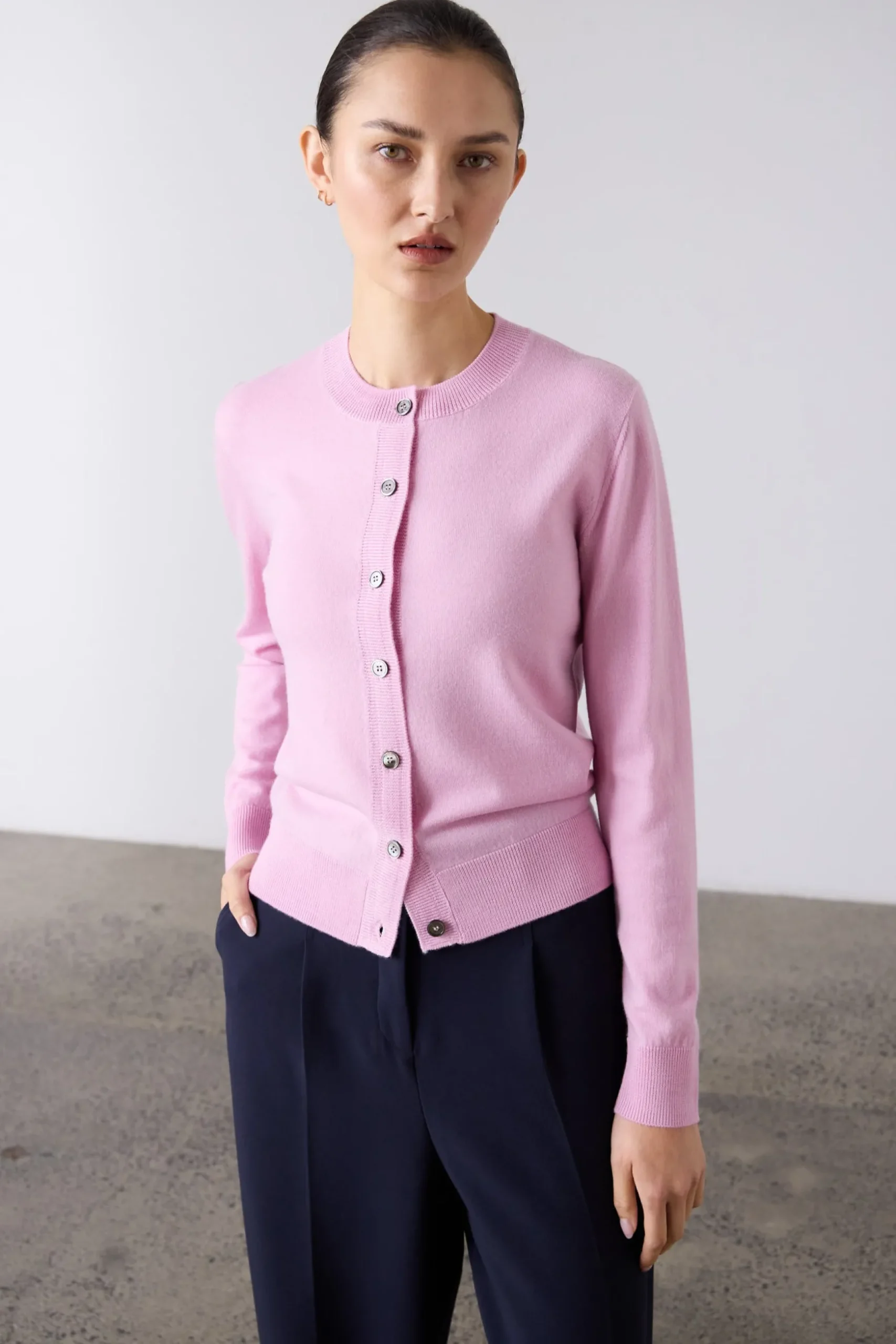 Laing Sylvia Merino Cardigan - Blossom