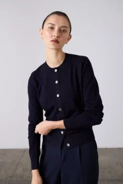 Laing Sylvia Merino Cardigan - Navy
