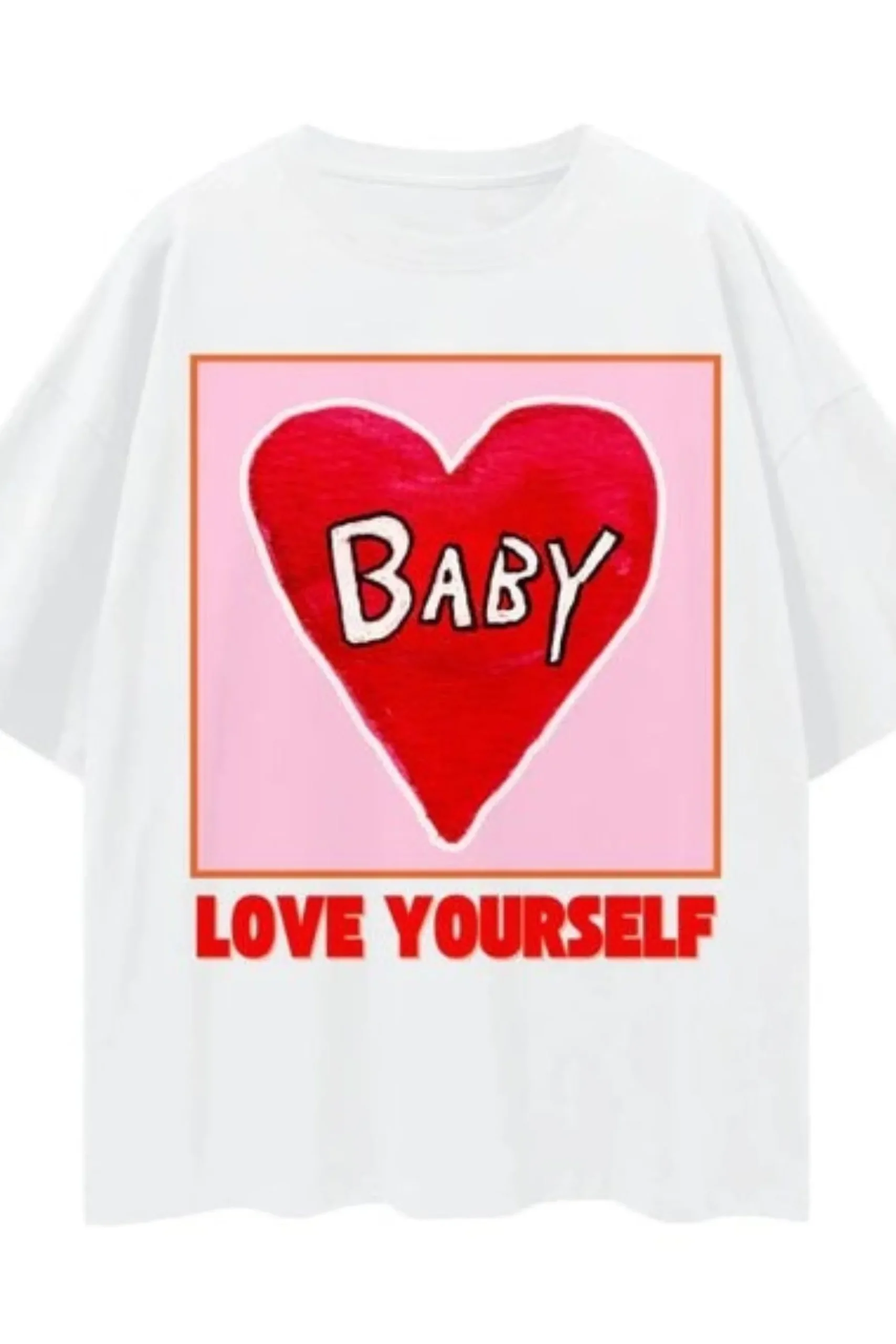 Maku The Label Baby, Love Yourself Oversized Tee - Lucent White | Arriving Mid-End April