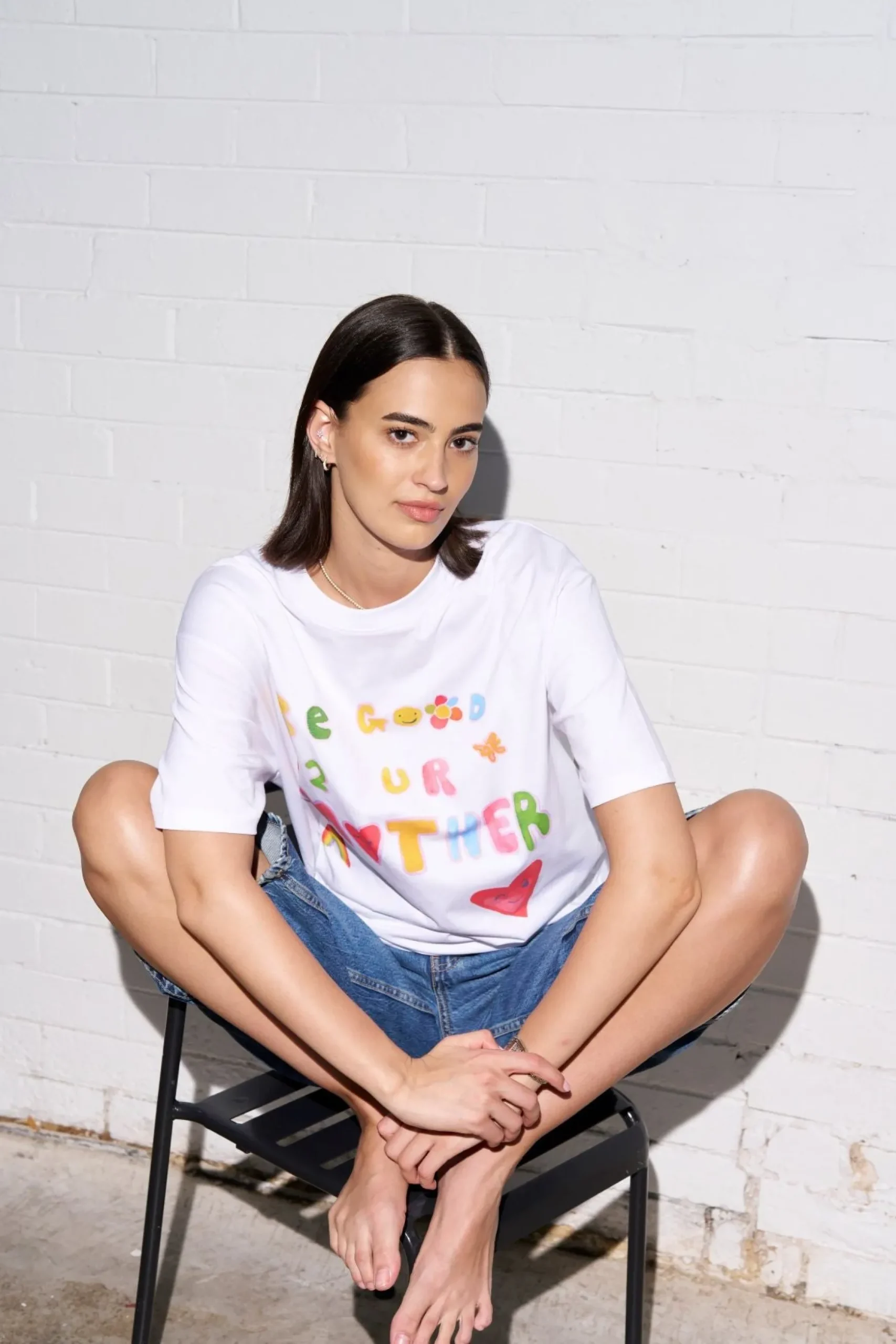 Maku The Label Be Good To Your Mother Oversized Tee - Lucent White | Arriving Mid-End April