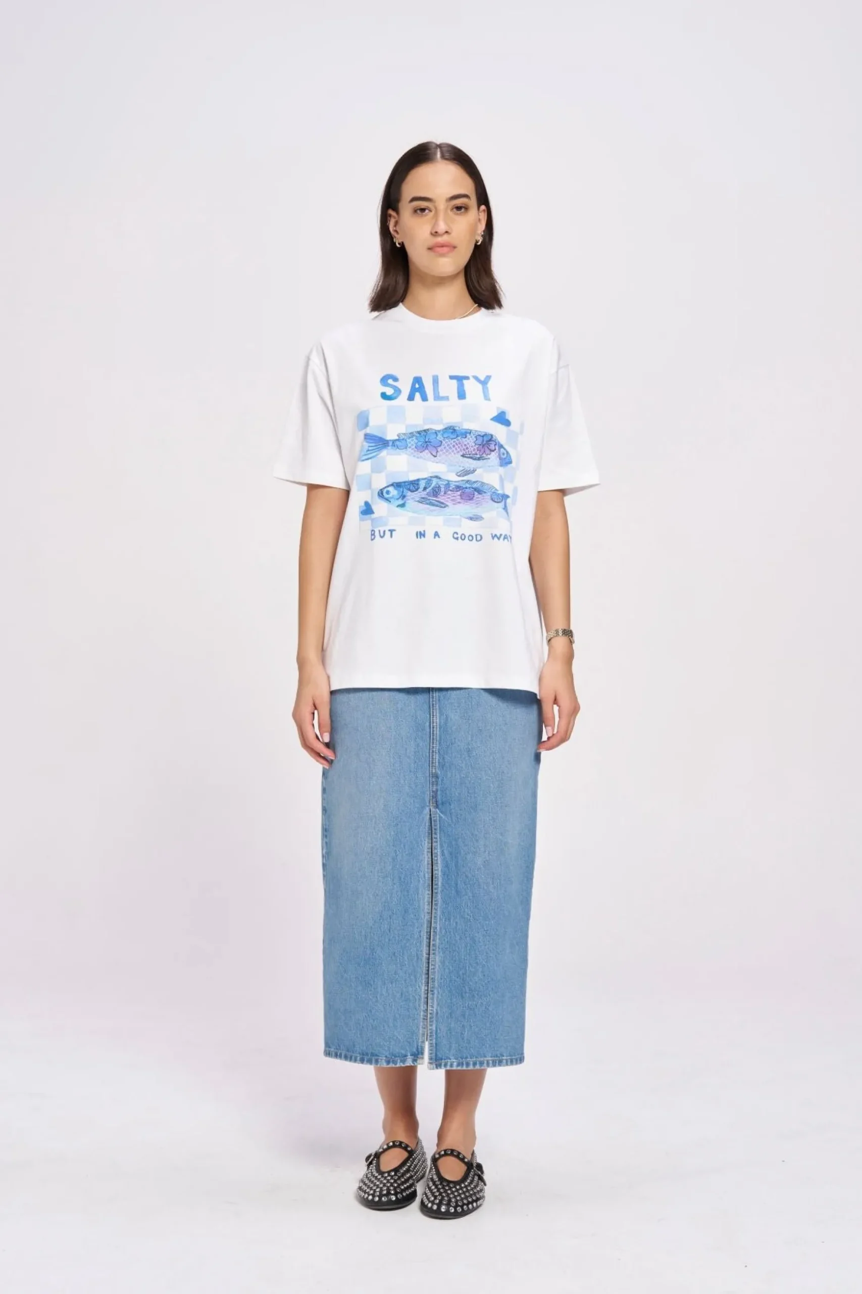 Maku The Label Salty Oversized Tee - White | Arriving Mid-End April