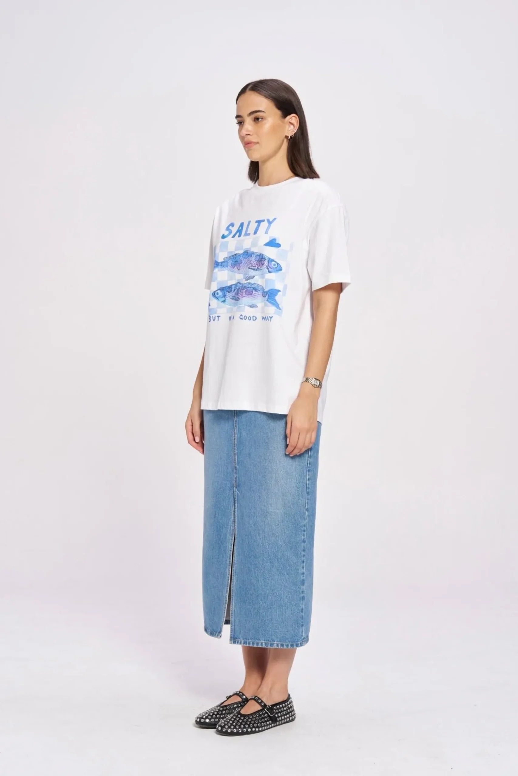 Maku The Label Salty Oversized Tee - White | Arriving Mid-End April