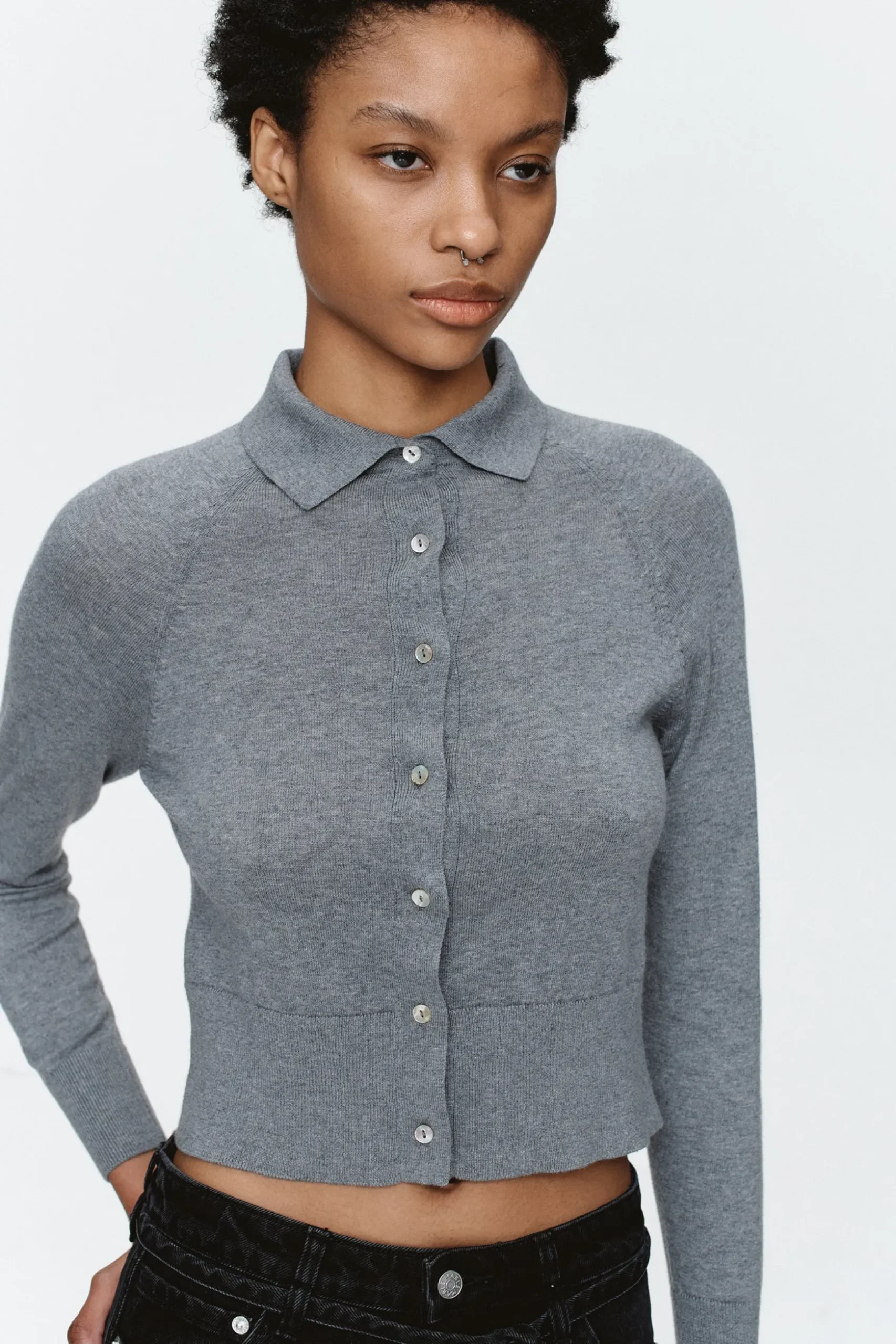 Marle Foundations Cardigan - Grey Marle