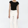 Marle Tie Curve Seam Jean - Ecru