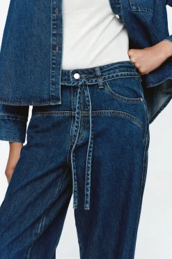 Marle Tie Curve Seam Jean - Heritage Blue