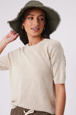Marlow Linen Bucket Hat - Olive
