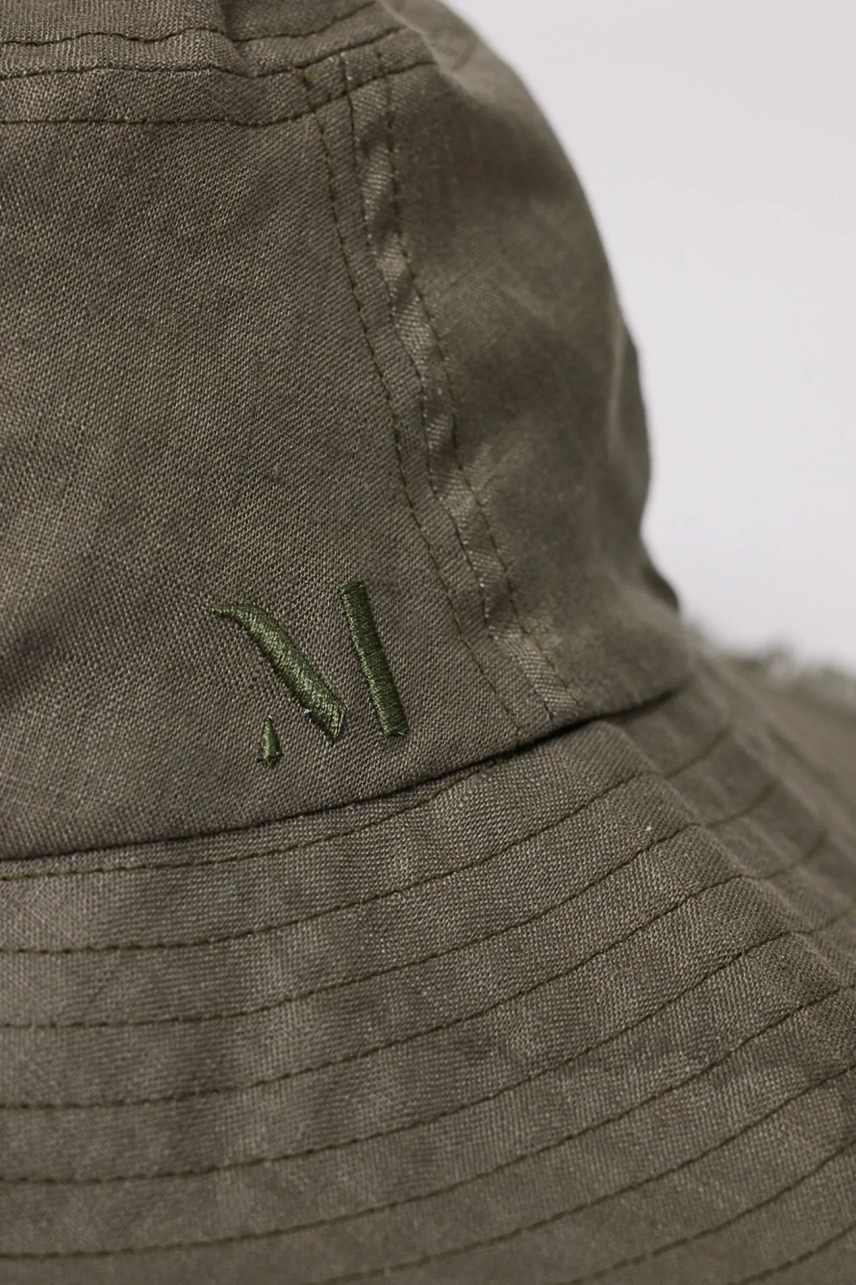 Marlow Linen Bucket Hat - Olive