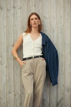 Marlow Mode Pant - Ecru