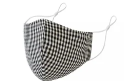 Mask - Black and White Gingham