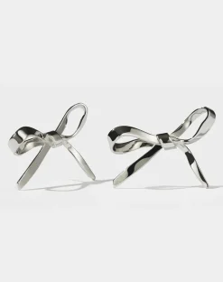 Meadowlark Bow Earrings Large - Stirling Silver